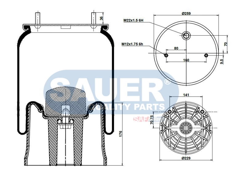 Bellow, air suspension
